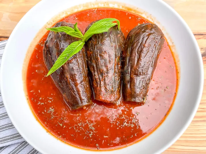 Stuffed Eggplant dish photo